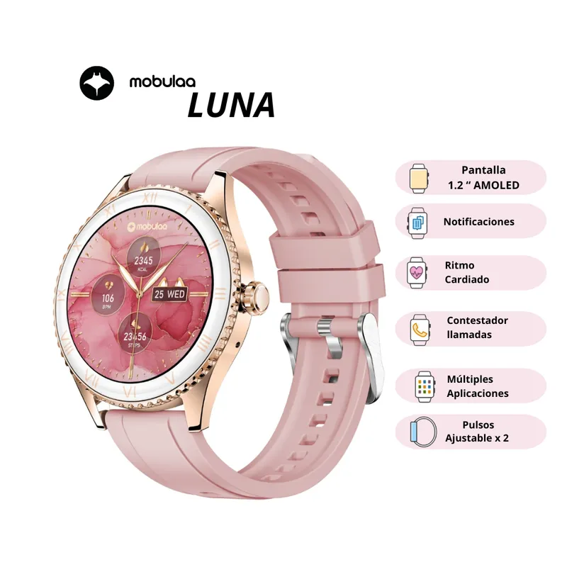 MOBULA - Reloj inteligente Smartwatch Aurafit LUNA