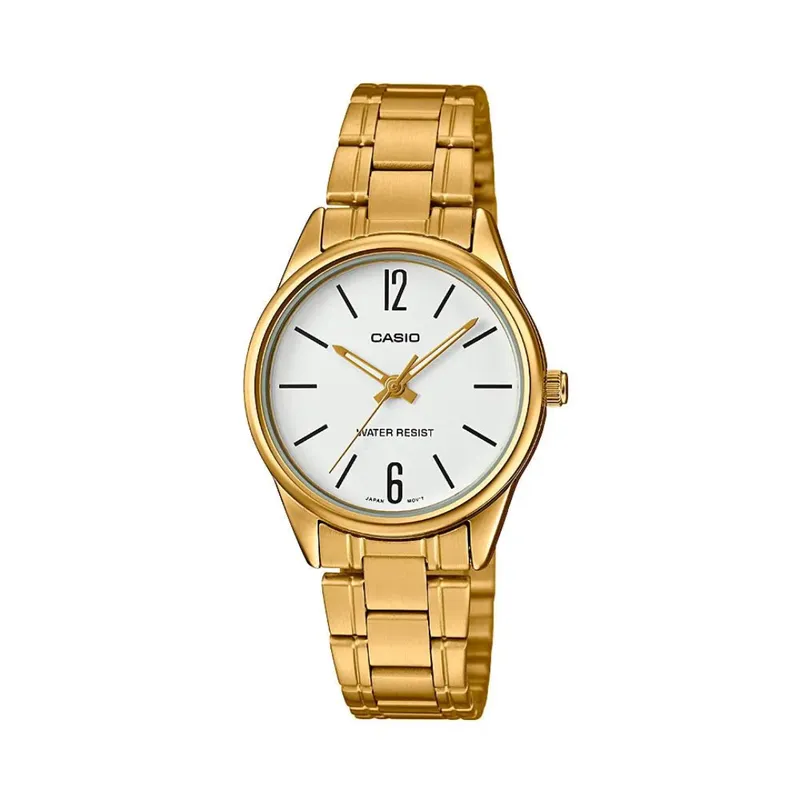 CASIO - Reloj Casio ltp-v005g-7budf En Acero Para Dama - Dorado