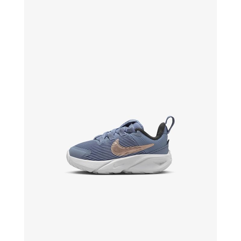 NIKE - TENIS NIKE BEBE STAR RUNNER 4 DX7616-405 Azul marino armería