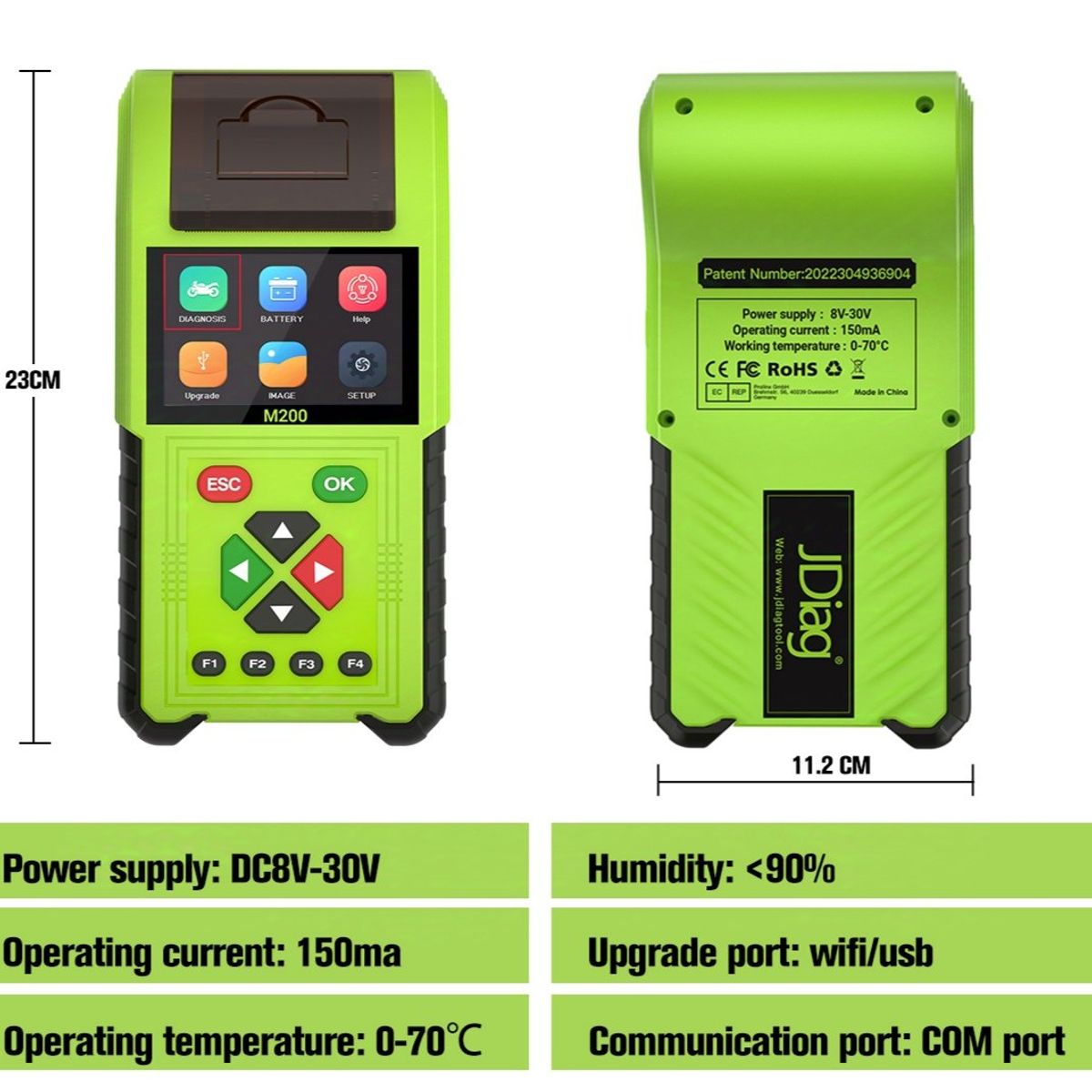 GENERICO - Scanner Multimarca Motocicletas M200 jdiag 17 conectores