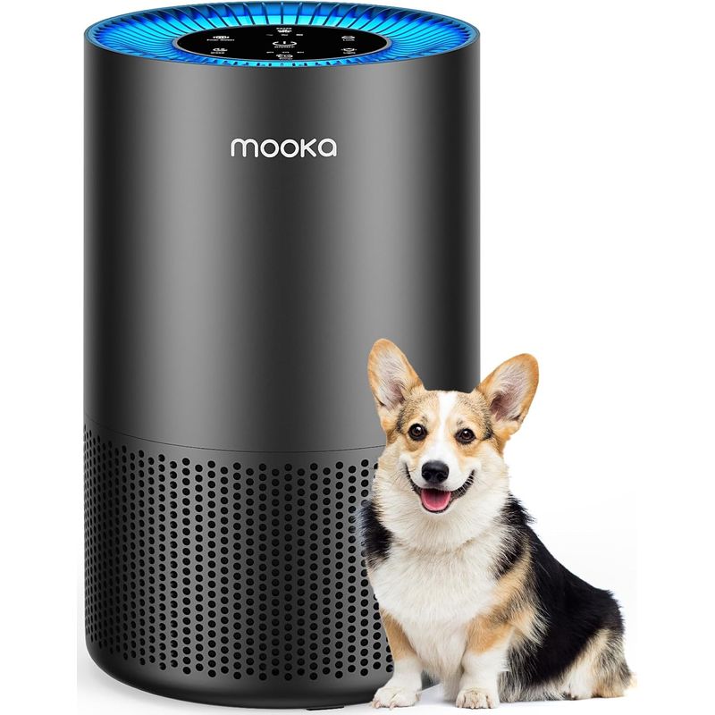 MOOKA - Purificador de aire H13 True HEPA para grandes espacios