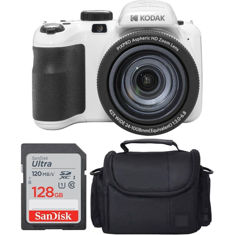 KODAK - Cámara Kodak PIXPRO AZ425 + Funda + Tarjeta 128GB