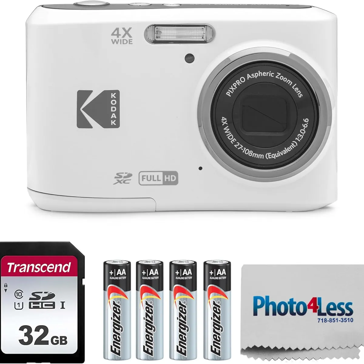 KODAK - Cámara Digital KODAK PIXPRO FZ45 16MP, 4X Zoom, 32GB SD