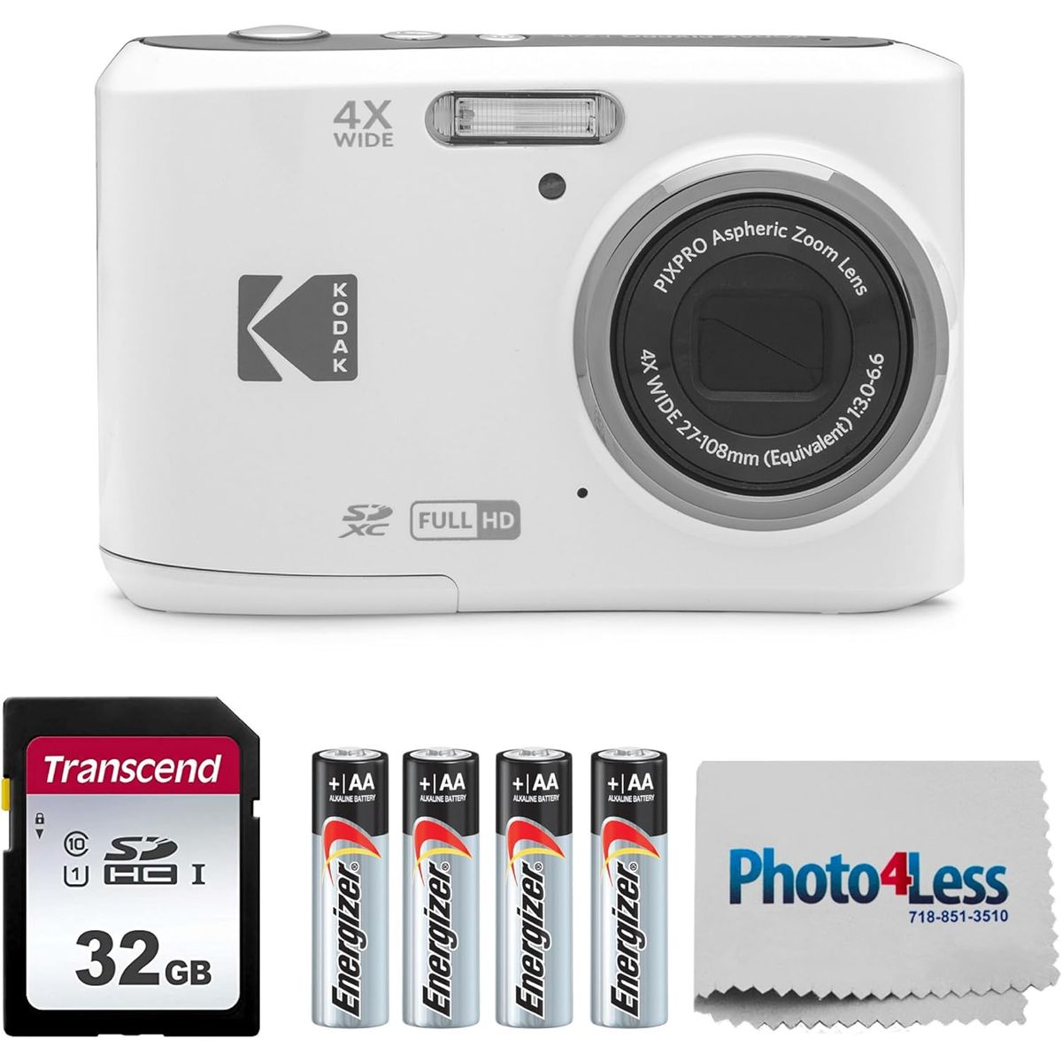 KODAK - Cámara Digital KODAK PIXPRO FZ45 16MP, 4X Zoom, 32GB SD