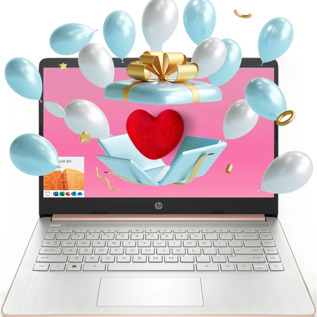 HP - Laptop HP 14 HD, Intel Celeron N4120, 8GB RAM, 64GB eMMC