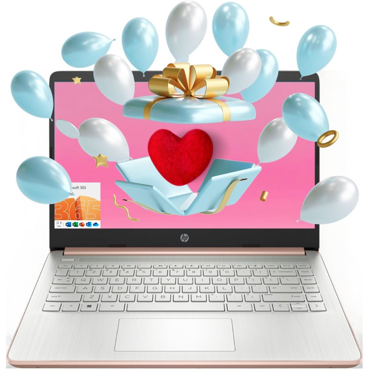 HP - Laptop HP 14 HD, Intel Celeron N4120, 8GB RAM, 64GB eMMC