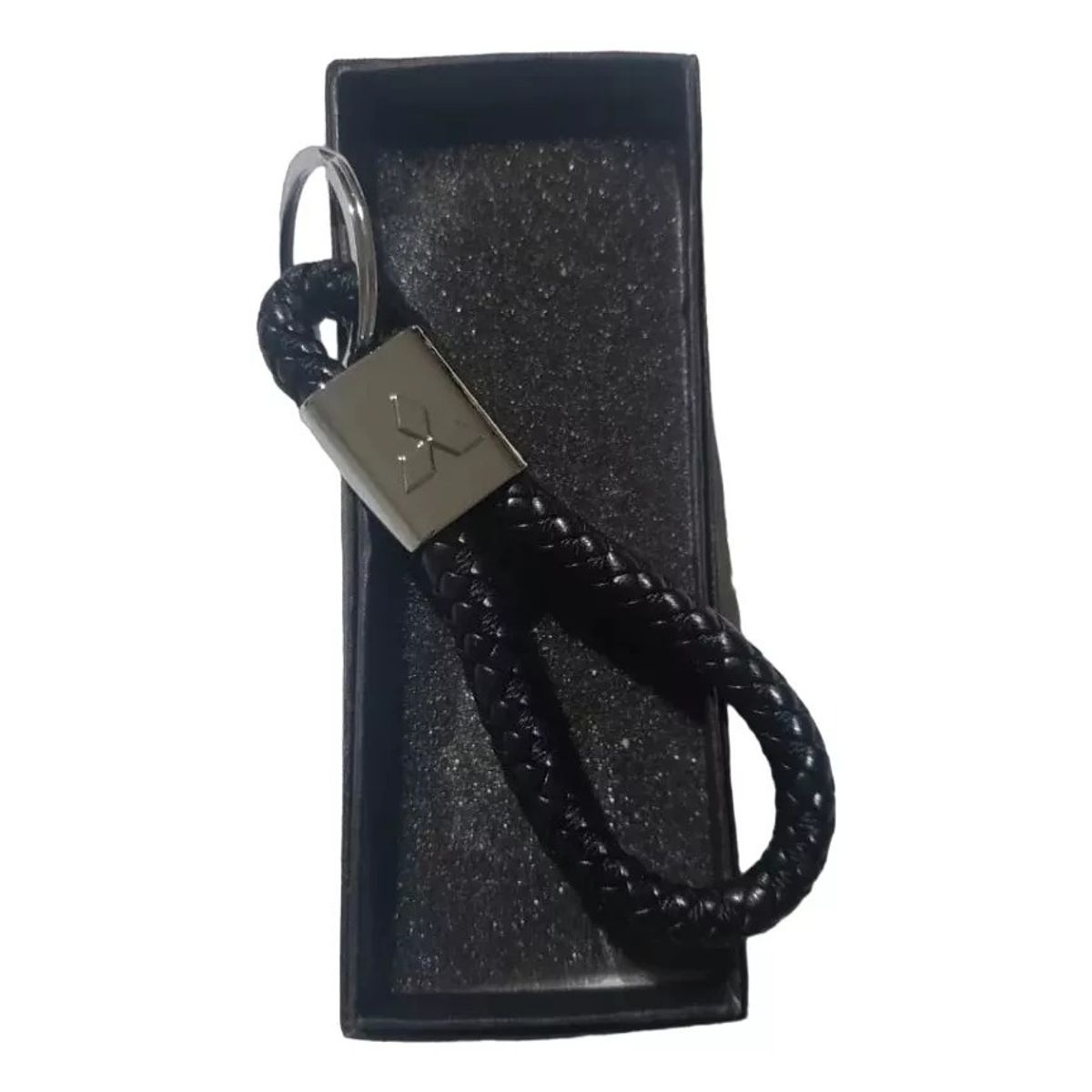 MITSUBISHI - Llavero De Lujo Cuero Trenzado Para Carro Emblema Mitsubishi