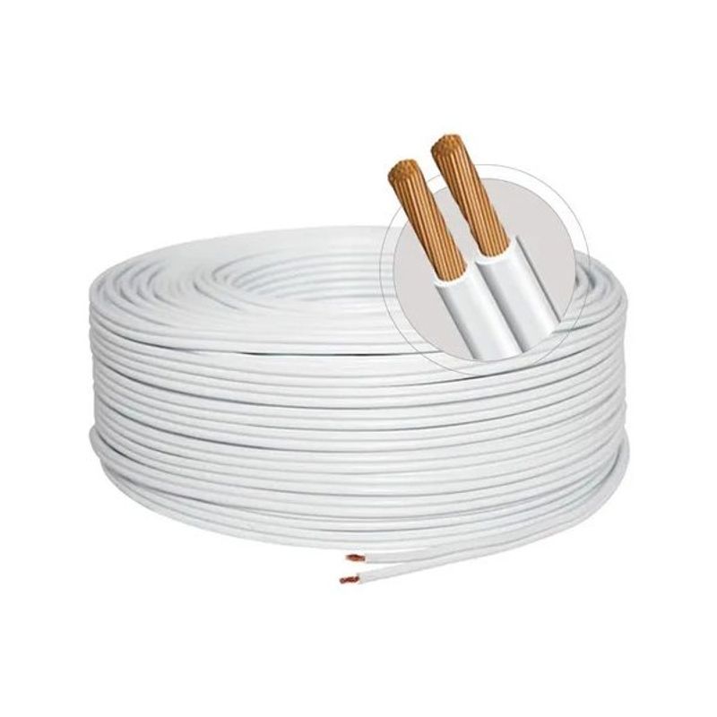 ZER - CABLE DUPLEX 2 X 10 BLANCO 100 METROS ALEACION