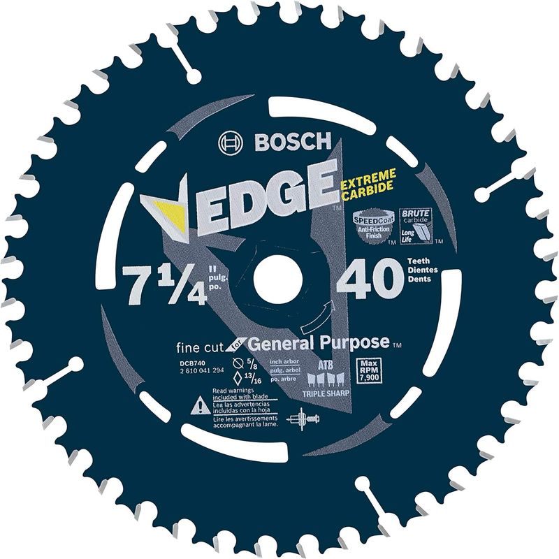 BOSCH - Hoja de sierra circular 7-1/4 In. 40 dientes acabado fino DCB740