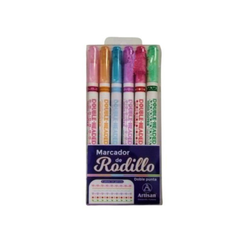 ARTISAN - Resaltador Rodillo X 6 Doble Punta Artisan
