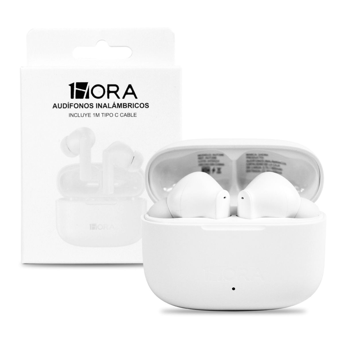 1HORA - Audifonos Inalambricos Aut206 Blanco 1hora