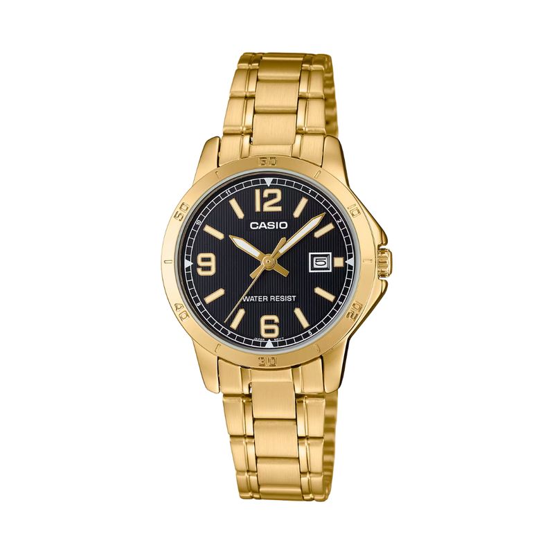 CASIO - Reloj Casio ltp-v004g-1b Original Para Dama En Acero