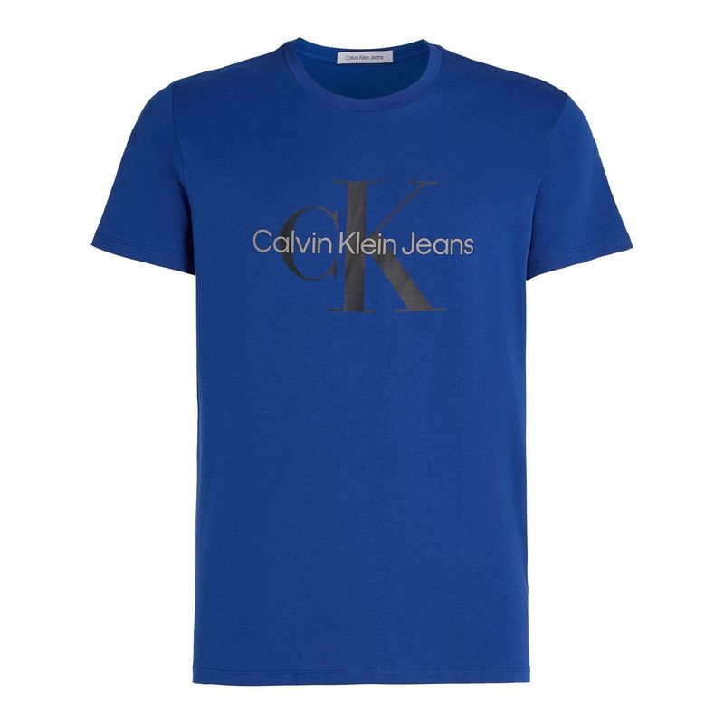 CALVIN KLEIN - Camiseta azul con logotipo Calvin Klein