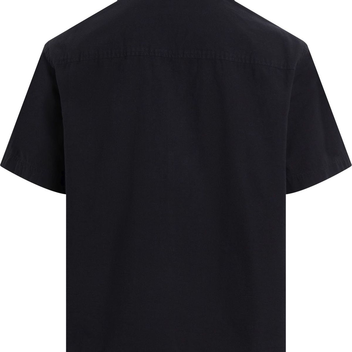 CALVIN KLEIN - Camisa Negra Manga Corta Con Bolsillo Calvin Klein