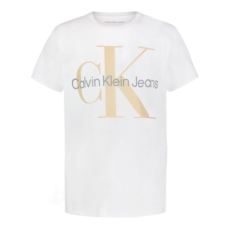 CALVIN KLEIN - Camiseta blanca con monograma para niño Calvin Klein