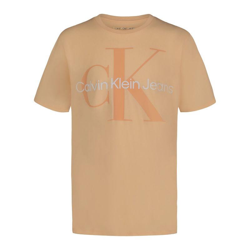 CALVIN KLEIN - Camiseta naranja con monograma para niño Calvin Klein