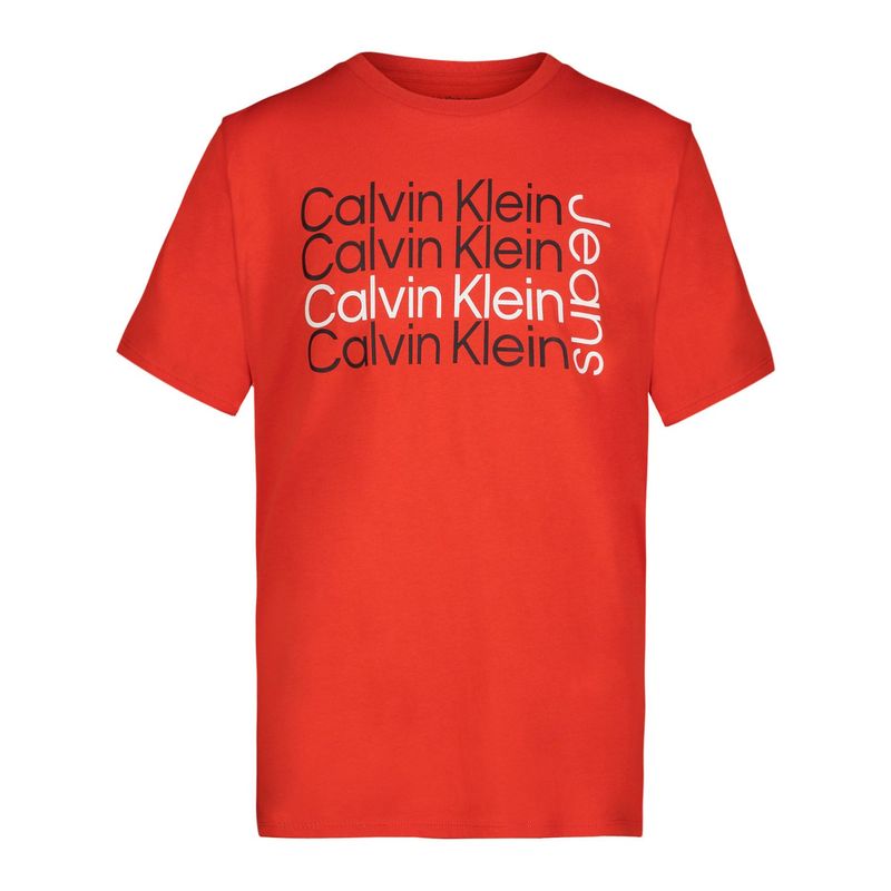 CALVIN KLEIN - Camiseta Niño Roja Con Logotipo Calvin Klein