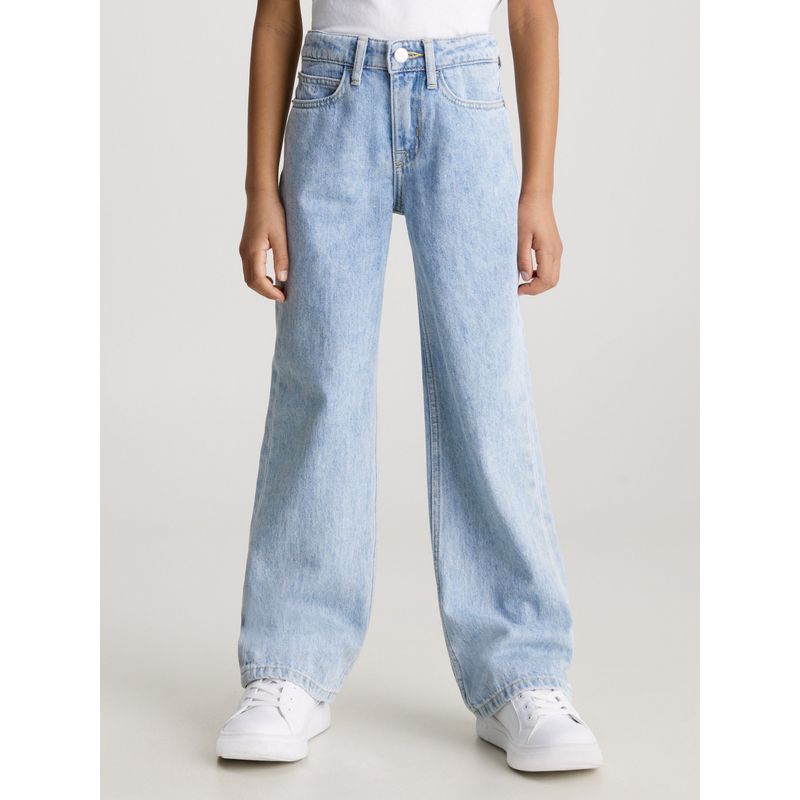 CALVIN KLEIN - High Celeste Niña Rise Wide Leg Jeans Calvin Klein