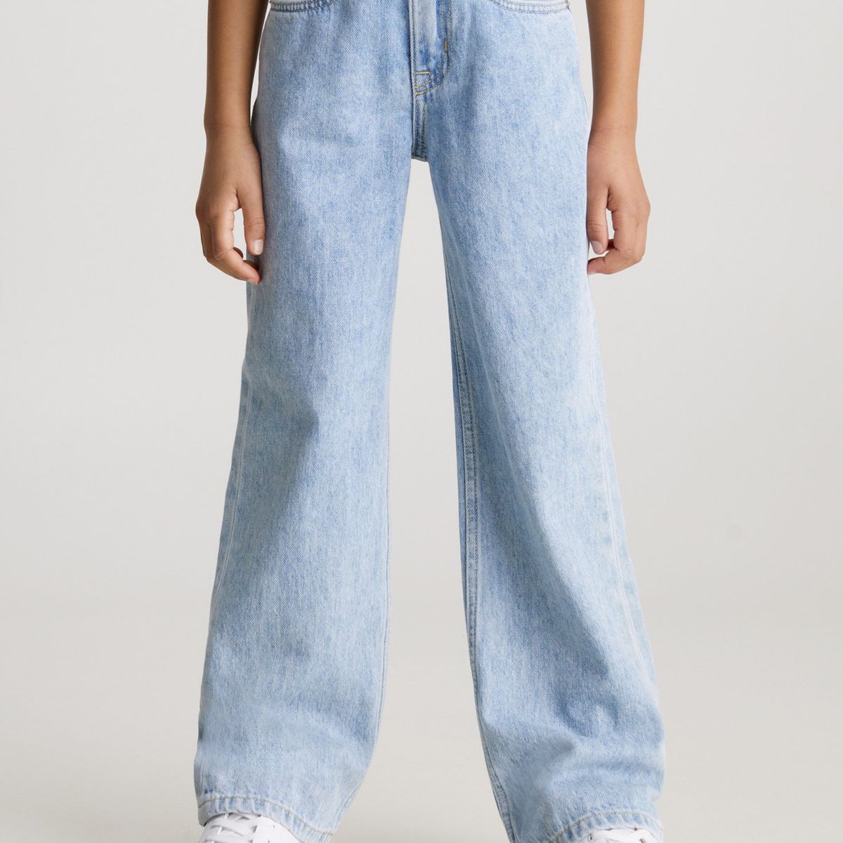 CALVIN KLEIN - High Celeste Niña Rise Wide Leg Jeans Calvin Klein