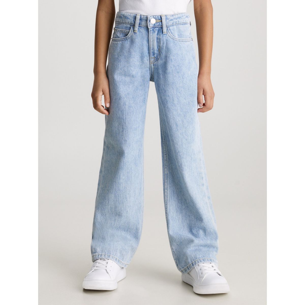 CALVIN KLEIN - High Celeste Niña Rise Wide Leg Jeans Calvin Klein
