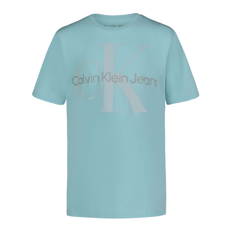 CALVIN KLEIN - Camiseta celeste con monograma para niño Calvin Klein