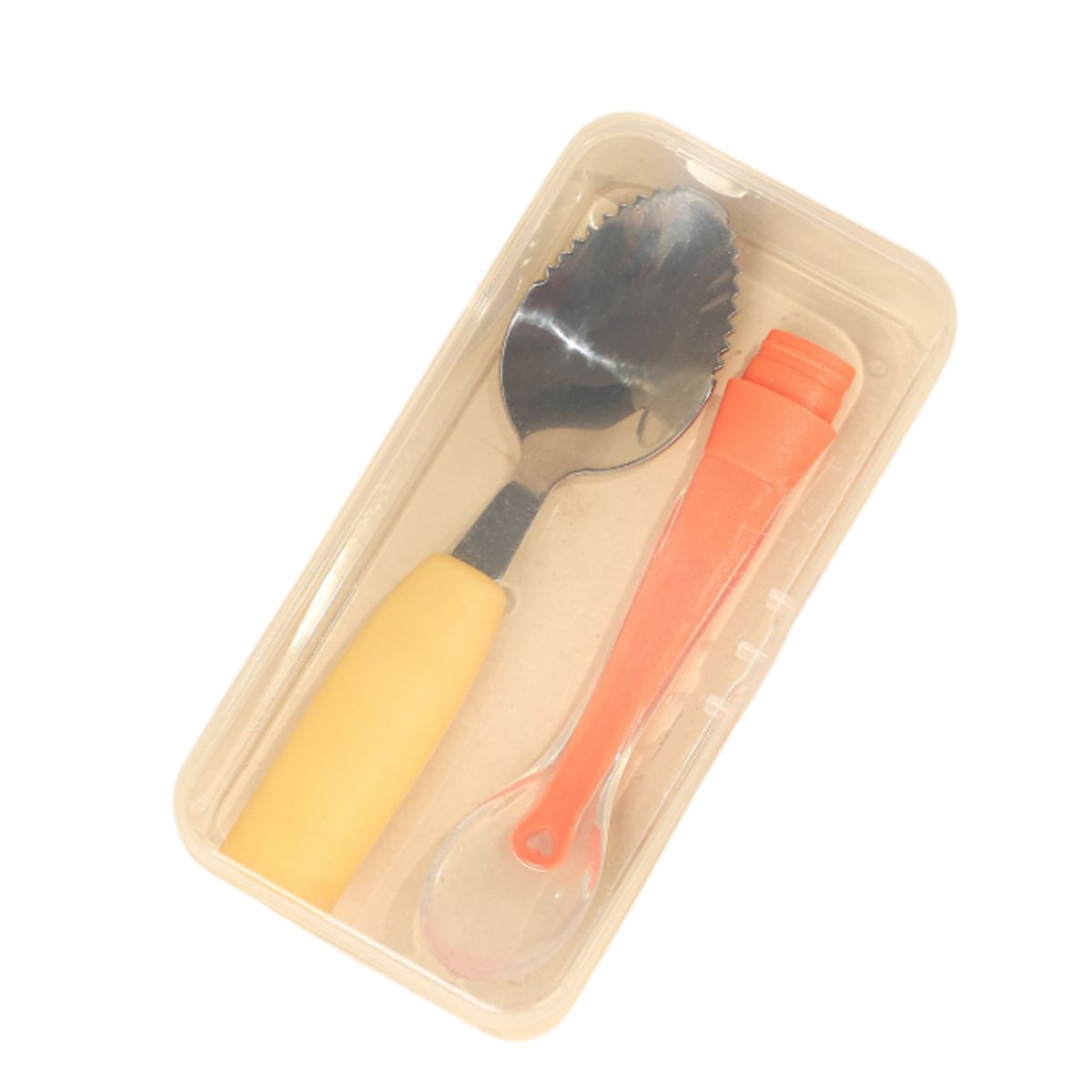 GENERICO - Cuchara en Silicona Plegable Para Bebe Doble Función 2 En 1
