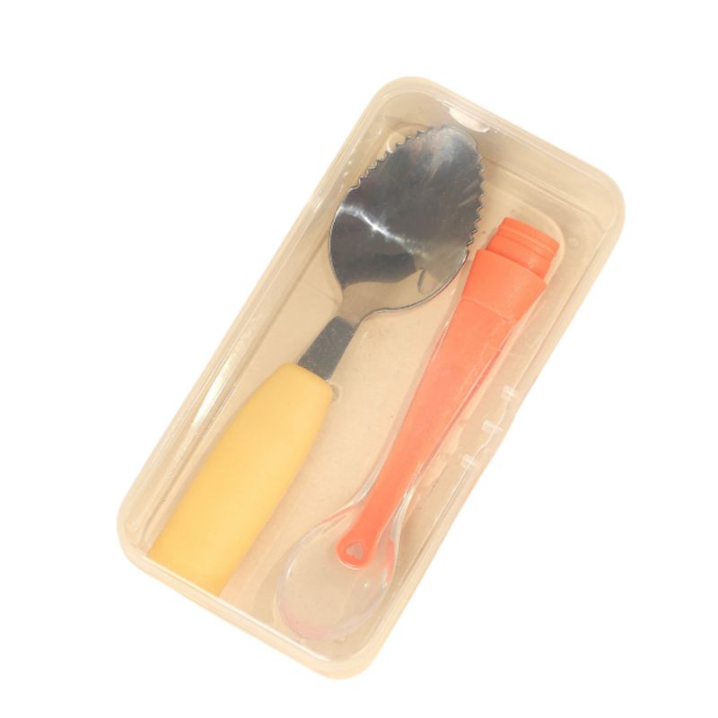 GENERICO - Cuchara en Silicona Plegable Para Bebe Doble Función 2 En 1