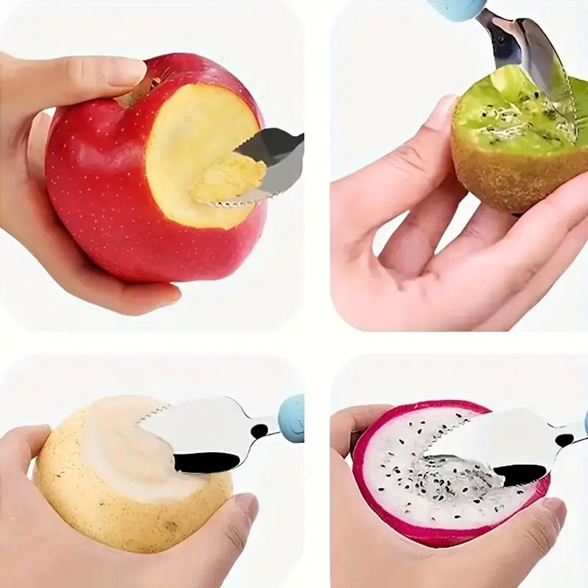 GENERICO - Cuchara en Silicona Plegable Para Bebe Doble Función 2 En 1