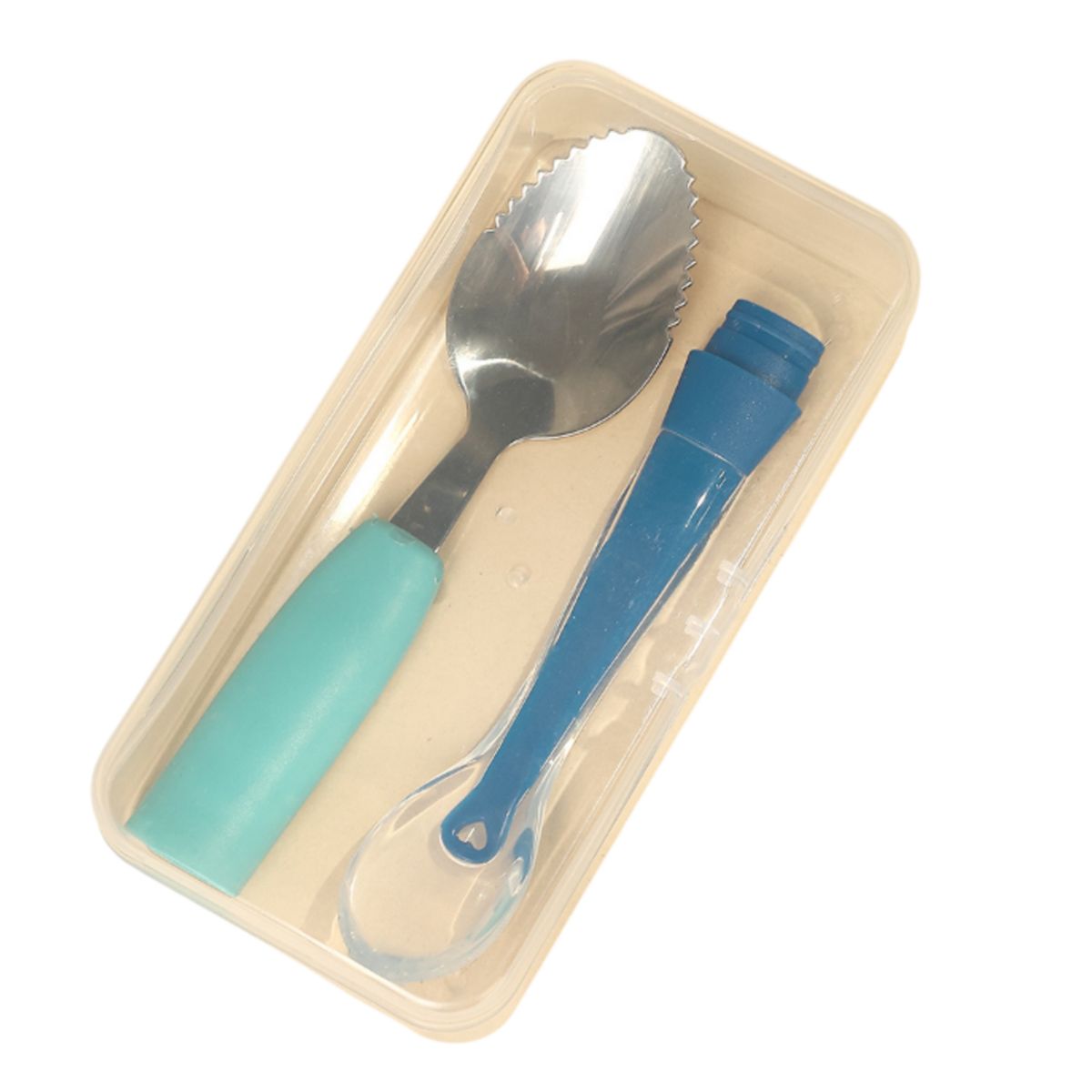 GENERICO - Cuchara en Silicona Plegable Para Bebe Doble Función 2 En 1