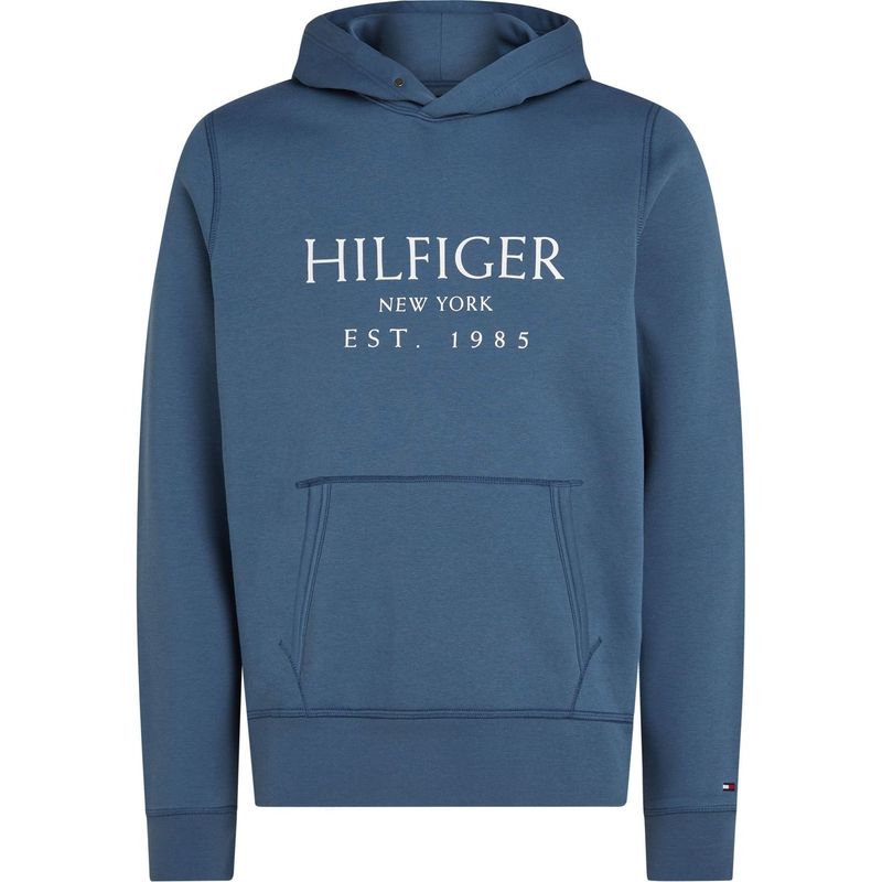 TOMMY HILFIGER - Buzo azul con capota con logo Tommy Hilfiger