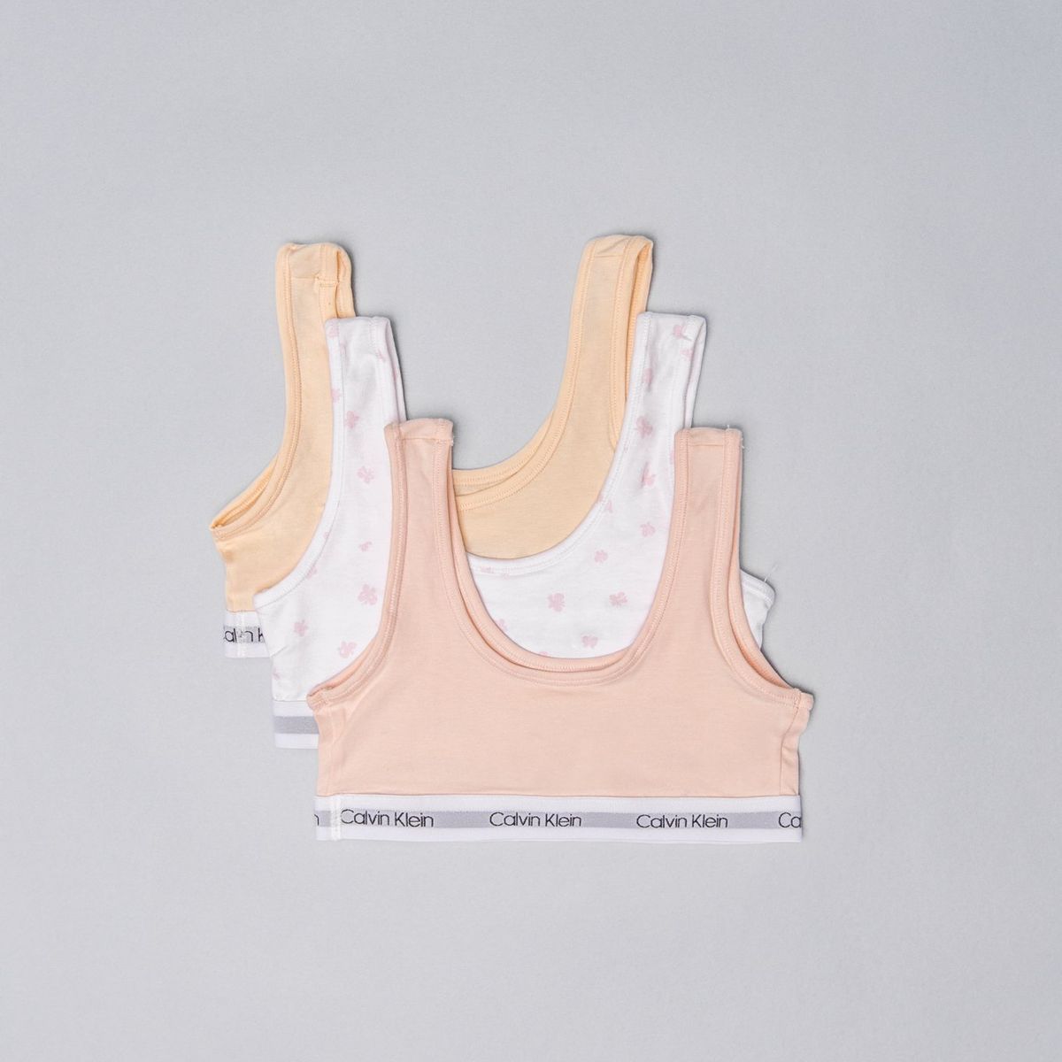 CALVIN KLEIN - Paquete rosado de 3 bralettes - Modern cotton para niñas Calvin Klein