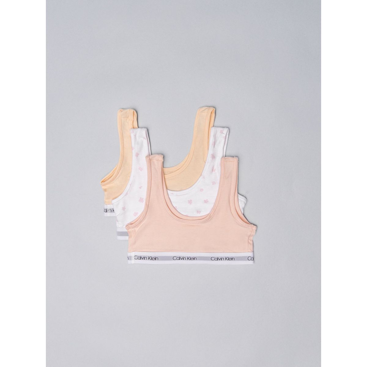 CALVIN KLEIN - Paquete rosado de 3 bralettes - Modern cotton para niñas Calvin Klein