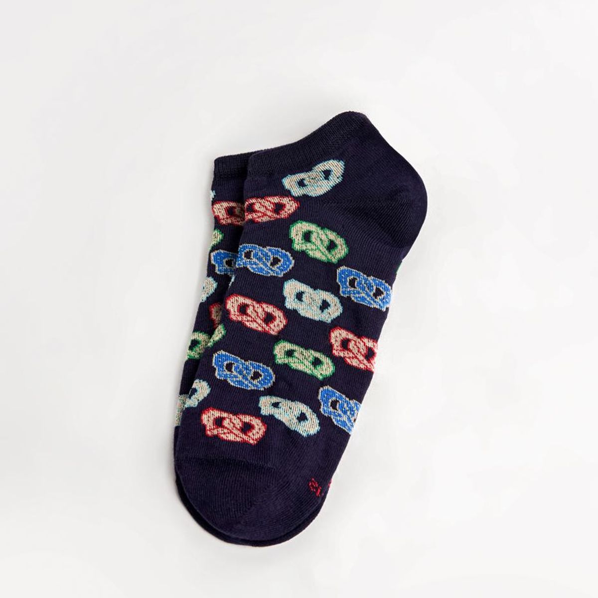 KOAJ - KOAJ Medias en algodón unicolores tobilleras con arte de pr Hombre