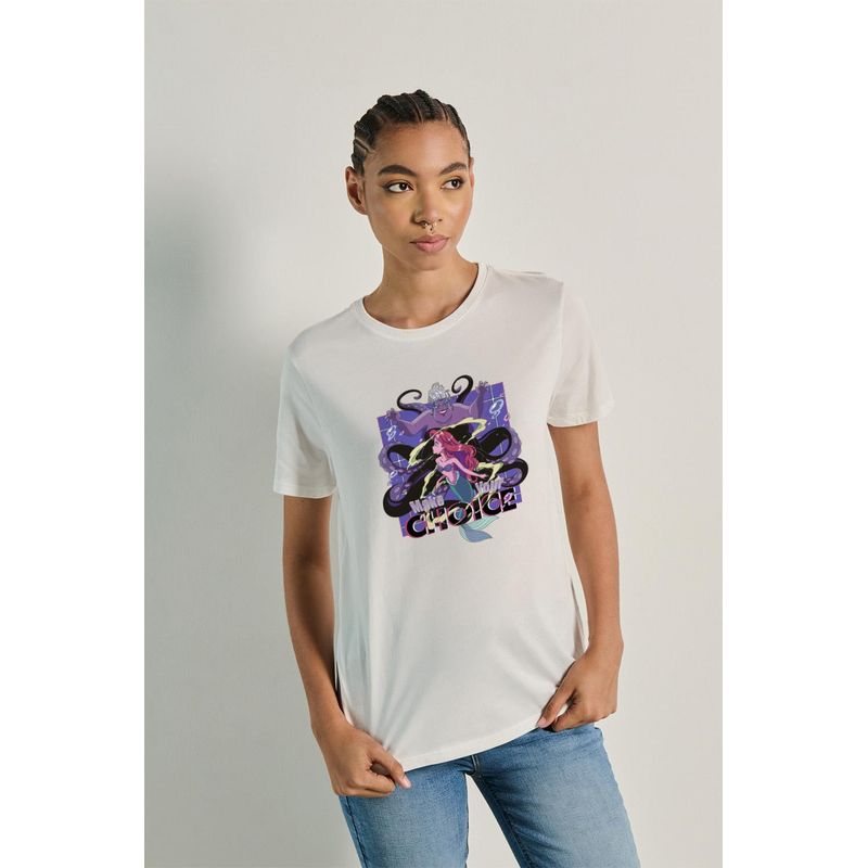KOAJ - KOAJ Camiseta manga corta con estampado de Ariel y Úrsula MUJER