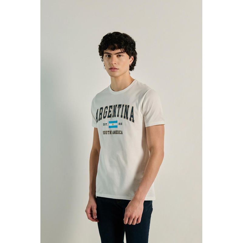 KOAJ - KOAJ Camiseta unicolor con manga corta y estampado college HOMBRE
