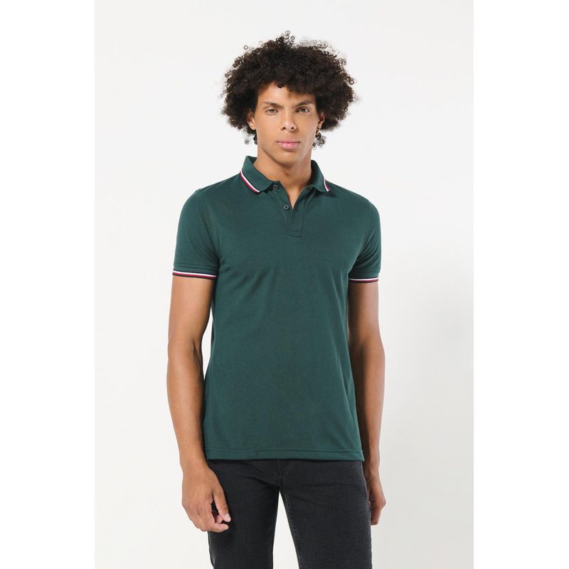 KOAJ - KOAJ Camiseta polo unicolor para hombre cuenta con puños y cue HOMBRE