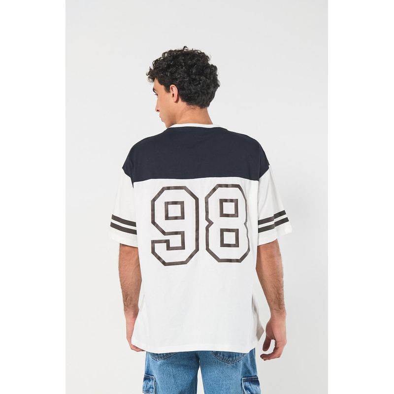 KOAJ - KOAJ Camiseta oversize para hombre en color blanco y café, en  HOMBRE