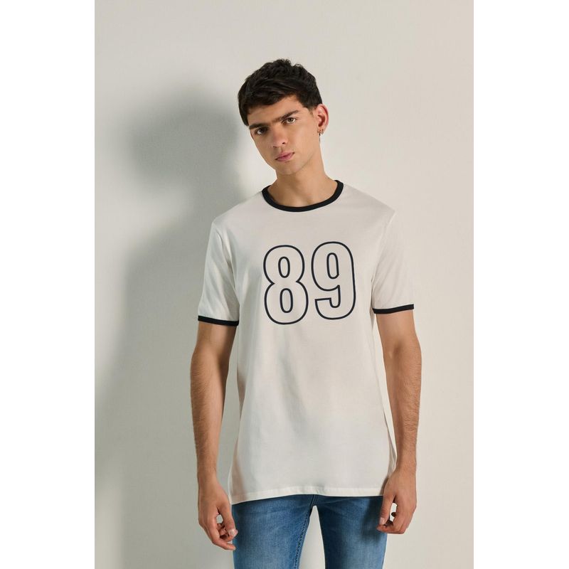 KOAJ - KOAJ Camiseta unicolor con contrastes, arte college y manga co HOMBRE