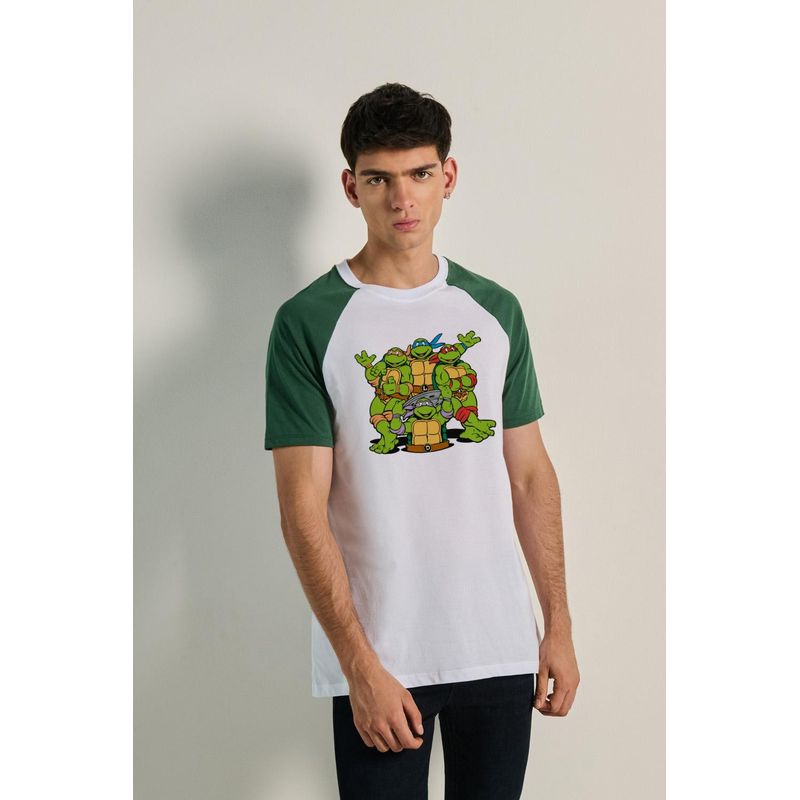 KOAJ - KOAJ Camiseta manga corta ranglan de las Tortugas ninja HOMBRE