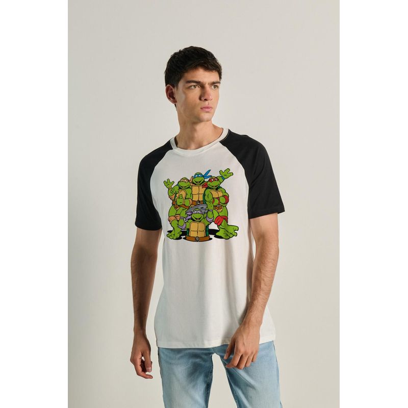 KOAJ - KOAJ Camiseta manga corta ranglan de las Tortugas ninja HOMBRE