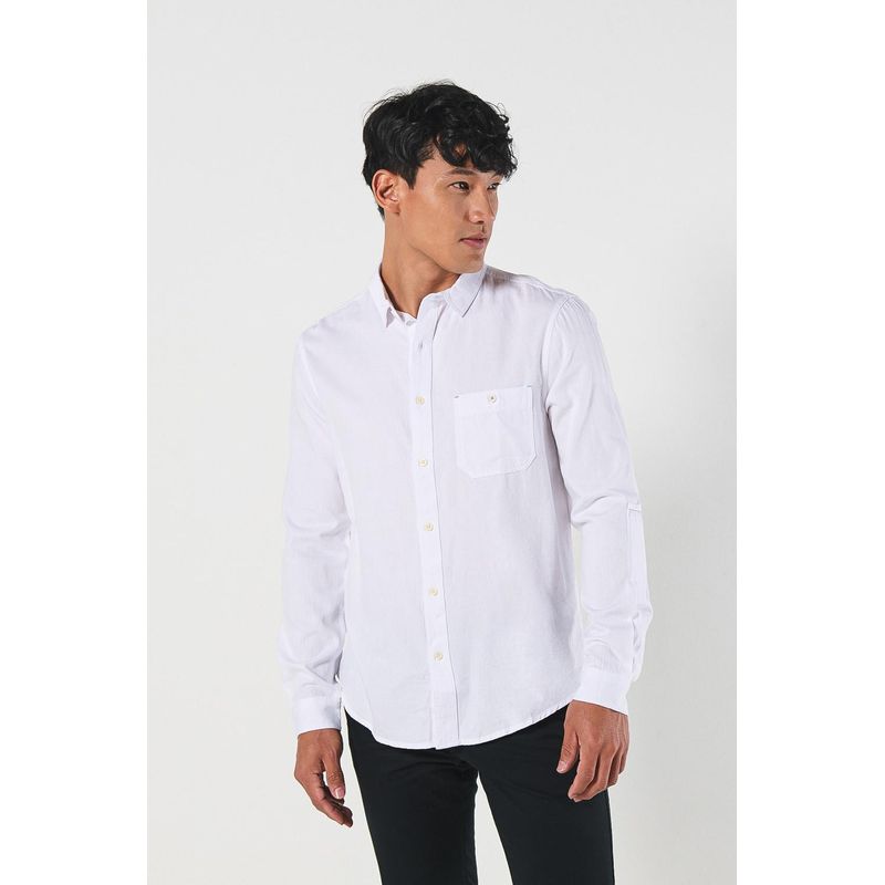 KOAJ - KOAJ Camisa cuello sport collar manga larga en slim fit HOMBRE