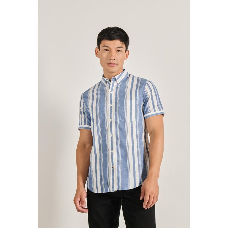 KOAJ - KOAJ Camisa con cuello button down azul clara para hombre, ela HOMBRE