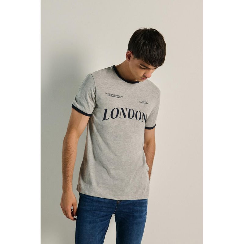 KOAJ - KOAJ Camiseta de contrastes con estampado de London HOMBRE