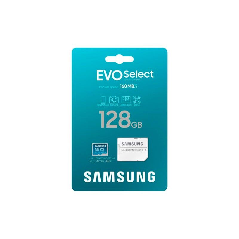 SAMSUNG - Micro SD 128GB Samsung Evo Select 160MBs