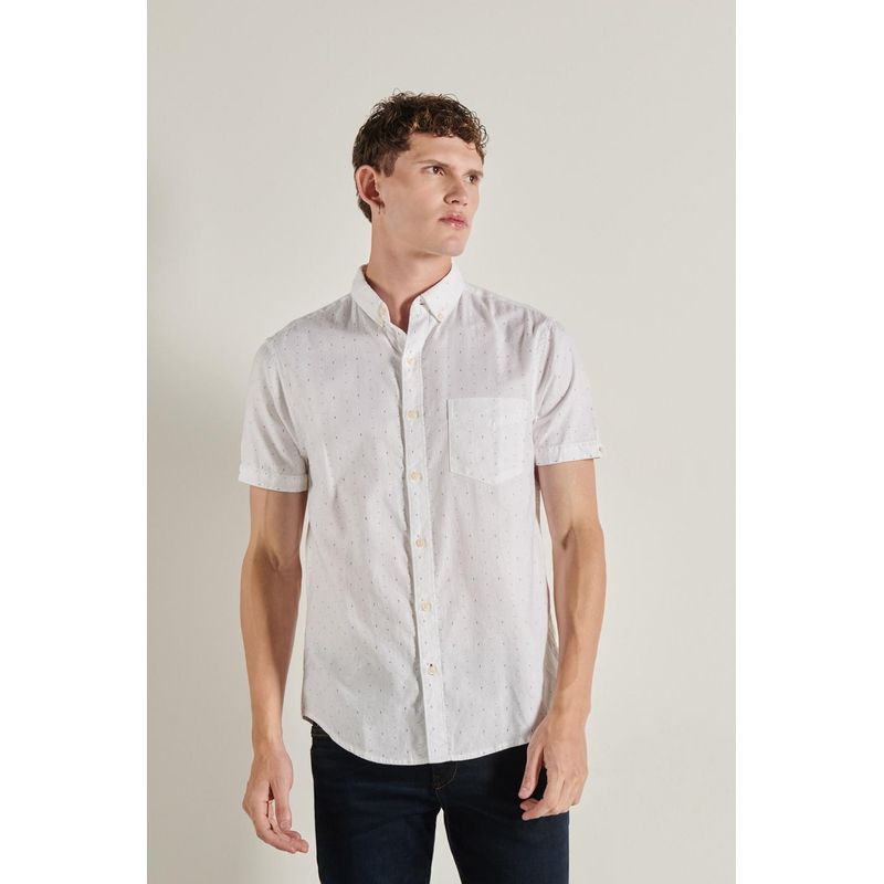 KOAJ - KOAJ Camisa unicolor con cuello button down y diseños de mini  HOMBRE