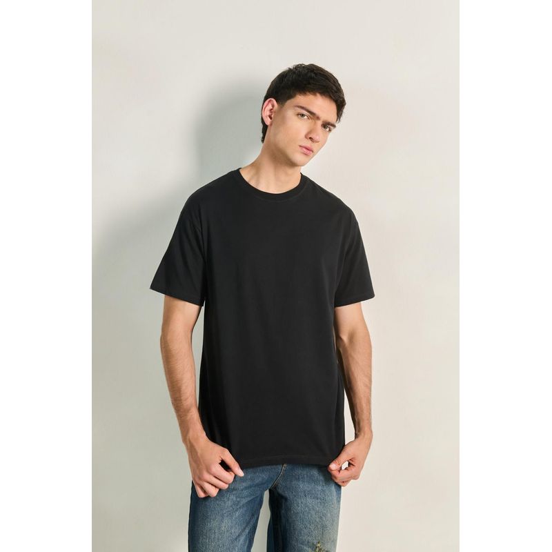 KOAJ - KOAJ Camiseta unicolor manga corta con diseño racer en espalda HOMBRE