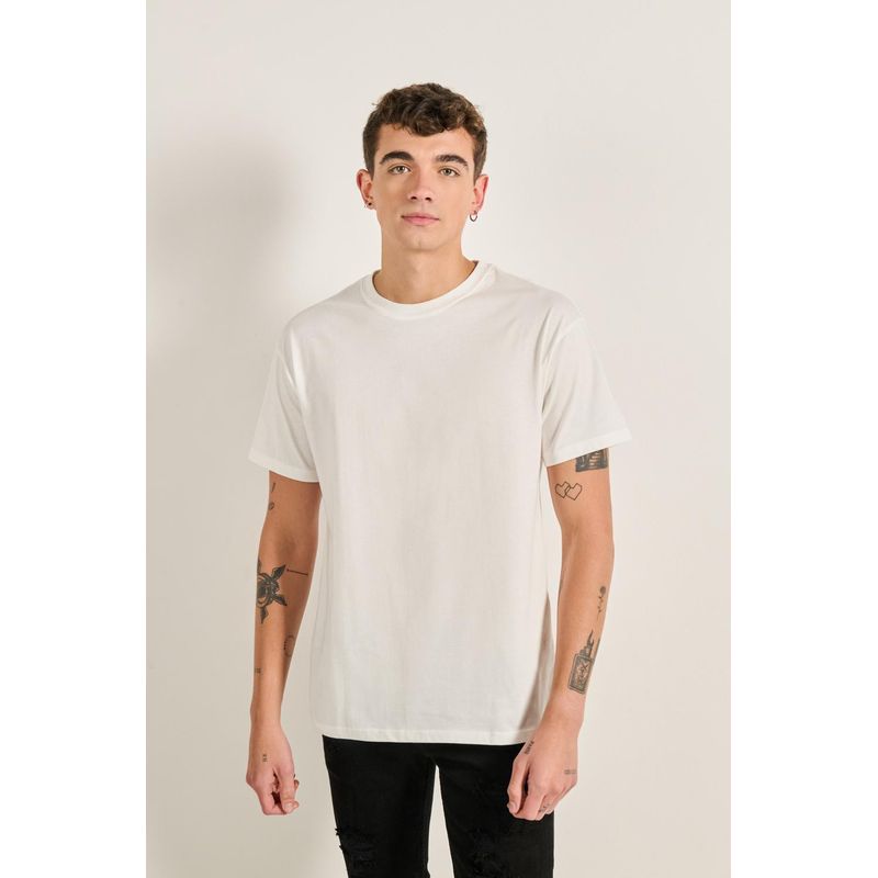 KOAJ - KOAJ Camiseta manga corta unicolor con texto en espalda HOMBRE