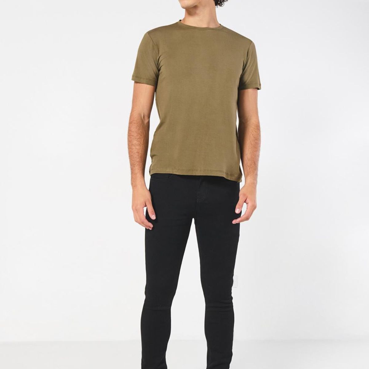 KOAJ - KOAJ Camiseta en viscosa ajustada unicolor con cuello redon Hombre