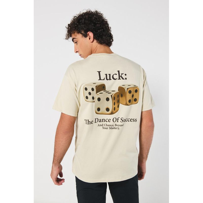 KOAJ - KOAJ Camiseta manga corta unicolor con arte de futuro en espal HOMBRE