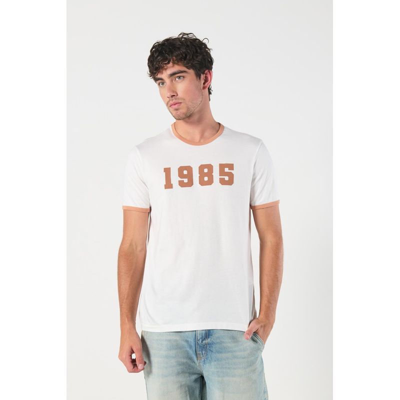 KOAJ - KOAJ Camiseta manga corta unicolor con contrastes y estampado  HOMBRE